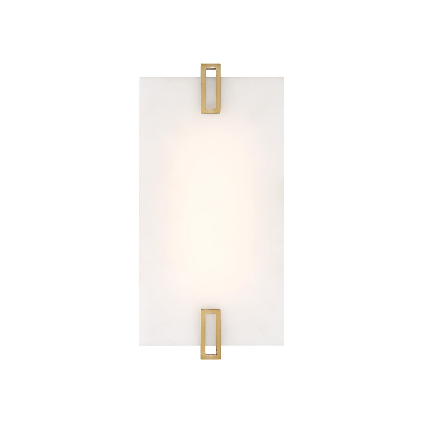 Aizen LED Wall Light in Soft Brass (12-Inch).