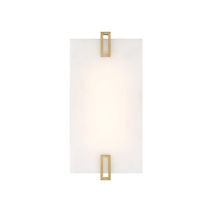 Aizen LED Wall Light in Soft Brass (12-Inch).