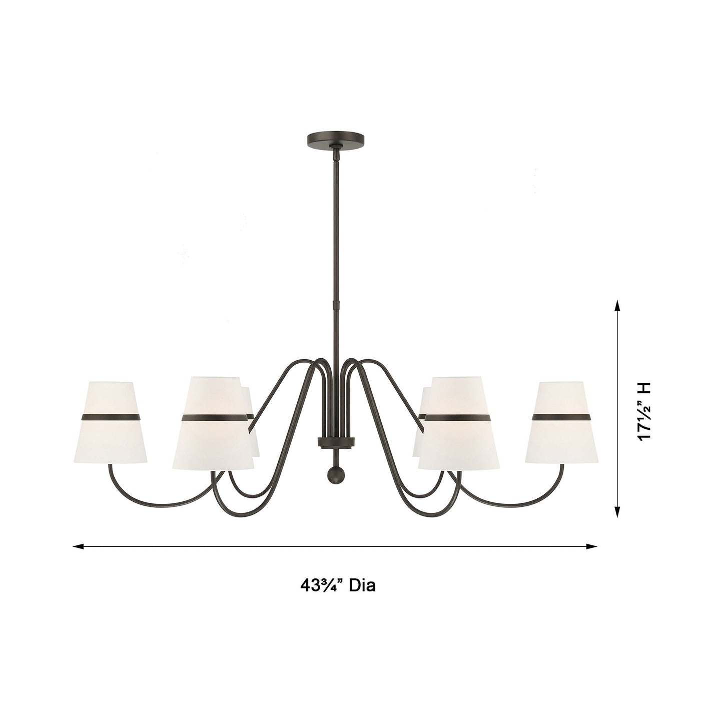 Althia Chandelier - line drawing.