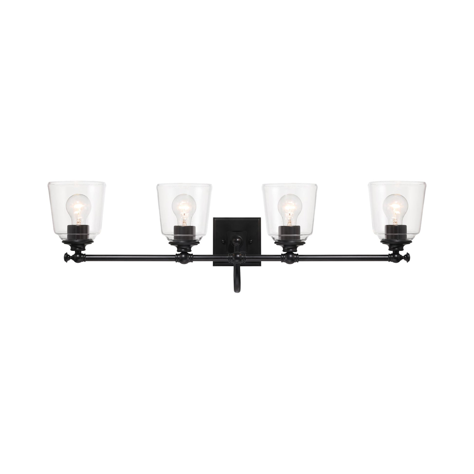 Antonia Bath Vanity Light in Coal Black (4-Light).