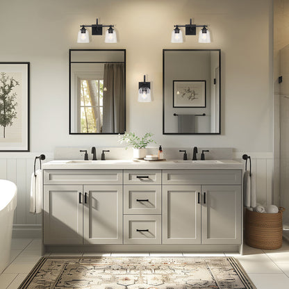 Antonia Bath Vanity Light in bathroom.