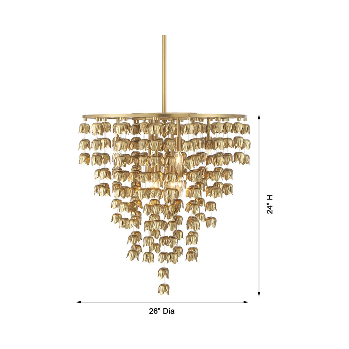 Ashgrove Pendant Light - line drawing.