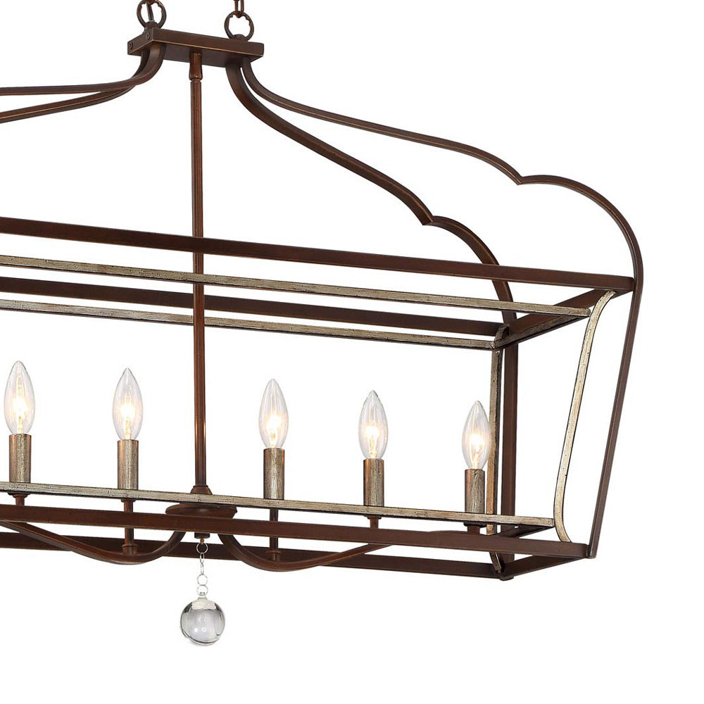 Astrapia Linear Pendant Light in Detail.