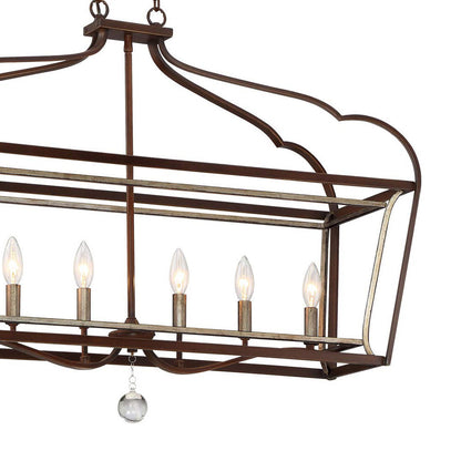 Astrapia Linear Pendant Light in Detail.