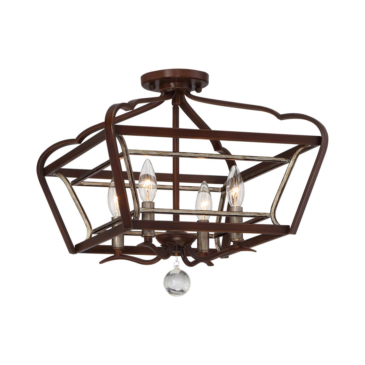 Astrapia Linear Semi Flush Mount Ceiling Light.