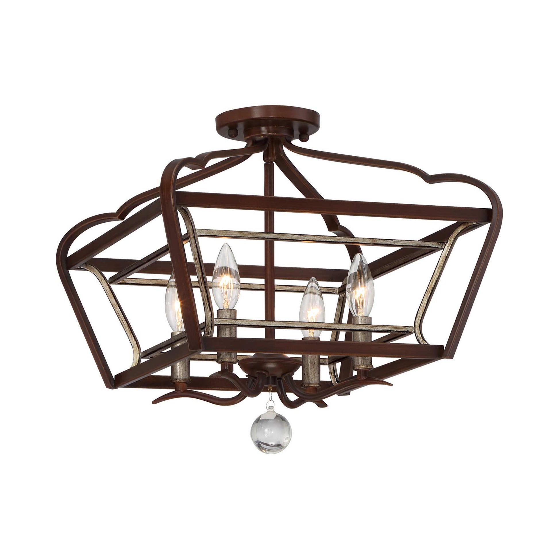 Astrapia Linear Semi Flush Mount Ceiling Light.