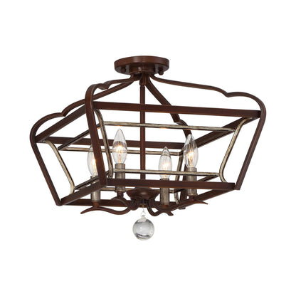 Astrapia Linear Semi Flush Mount Ceiling Light.