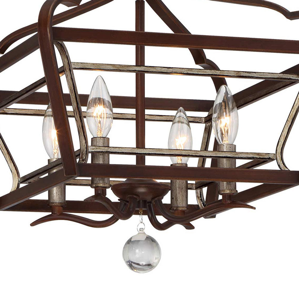 Astrapia Linear Semi Flush Mount Ceiling Light in Detail.