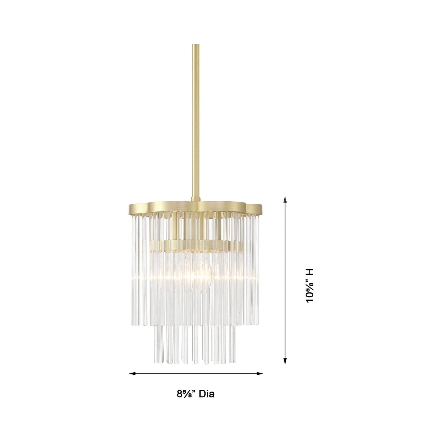 Azura Pendant Light - line drawing.