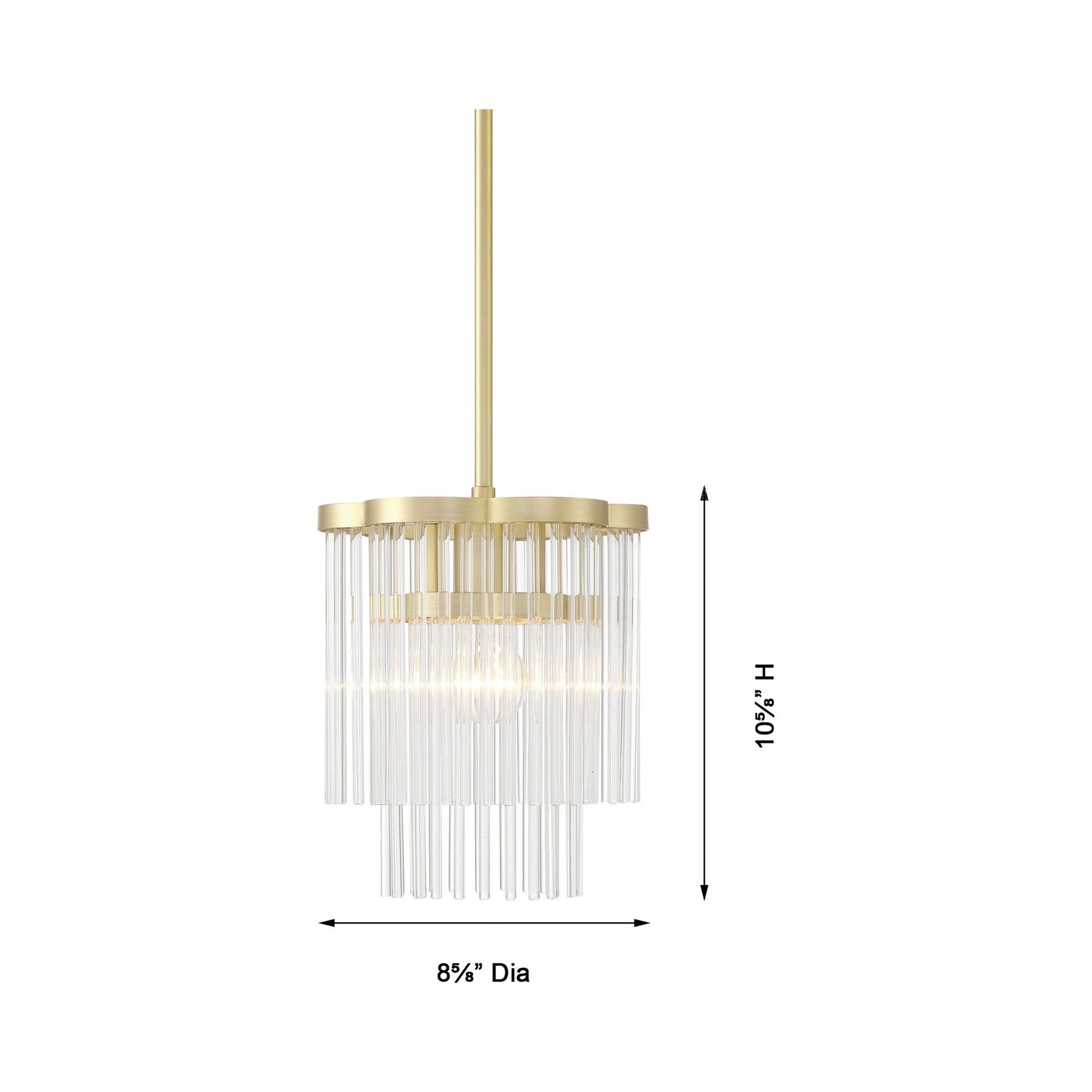 Azura Pendant Light - line drawing.