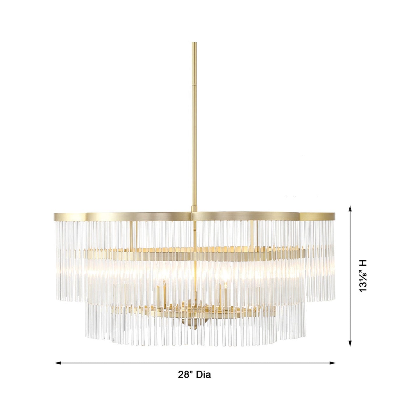 Azura Pendant Light - line drawing.