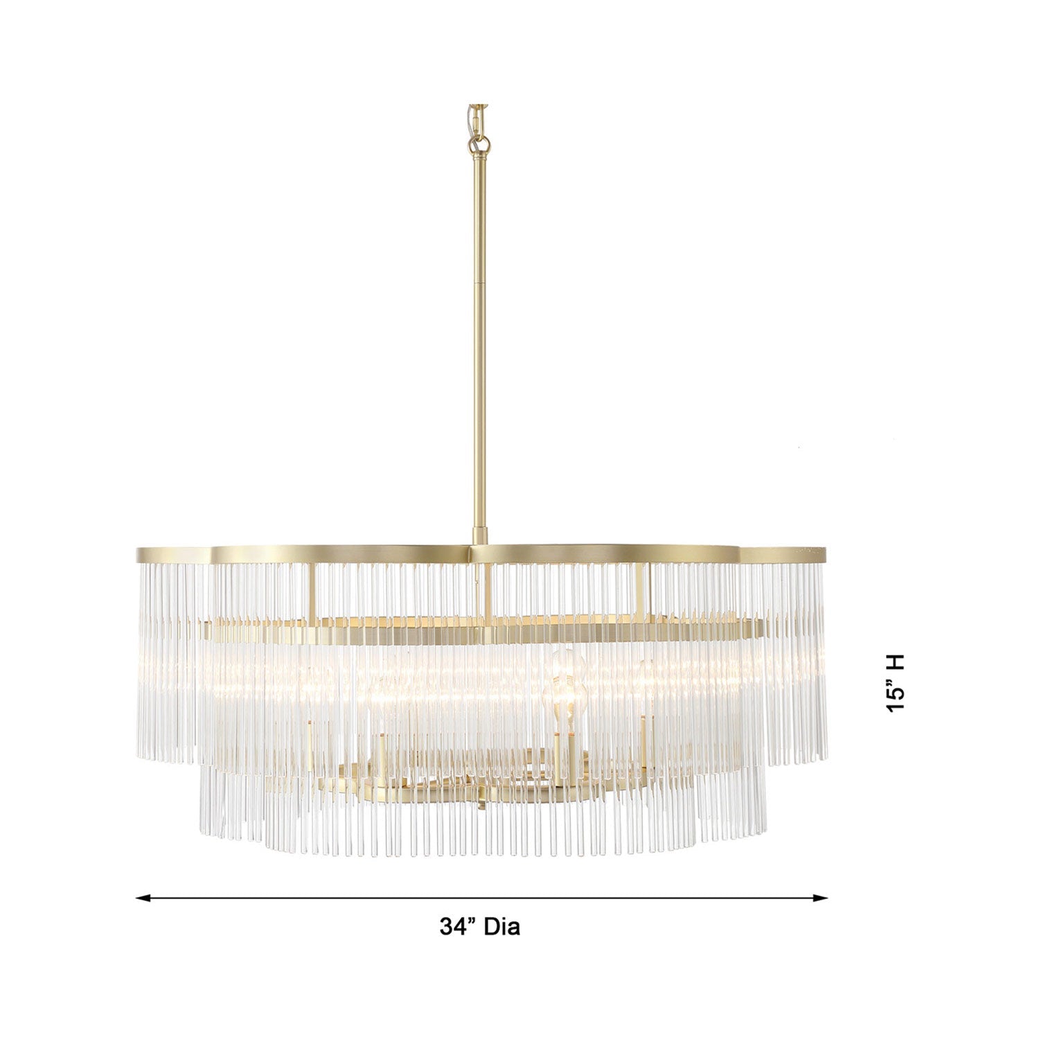 Azura Pendant Light - line drawing.