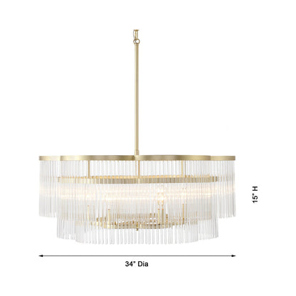 Azura Pendant Light - line drawing.