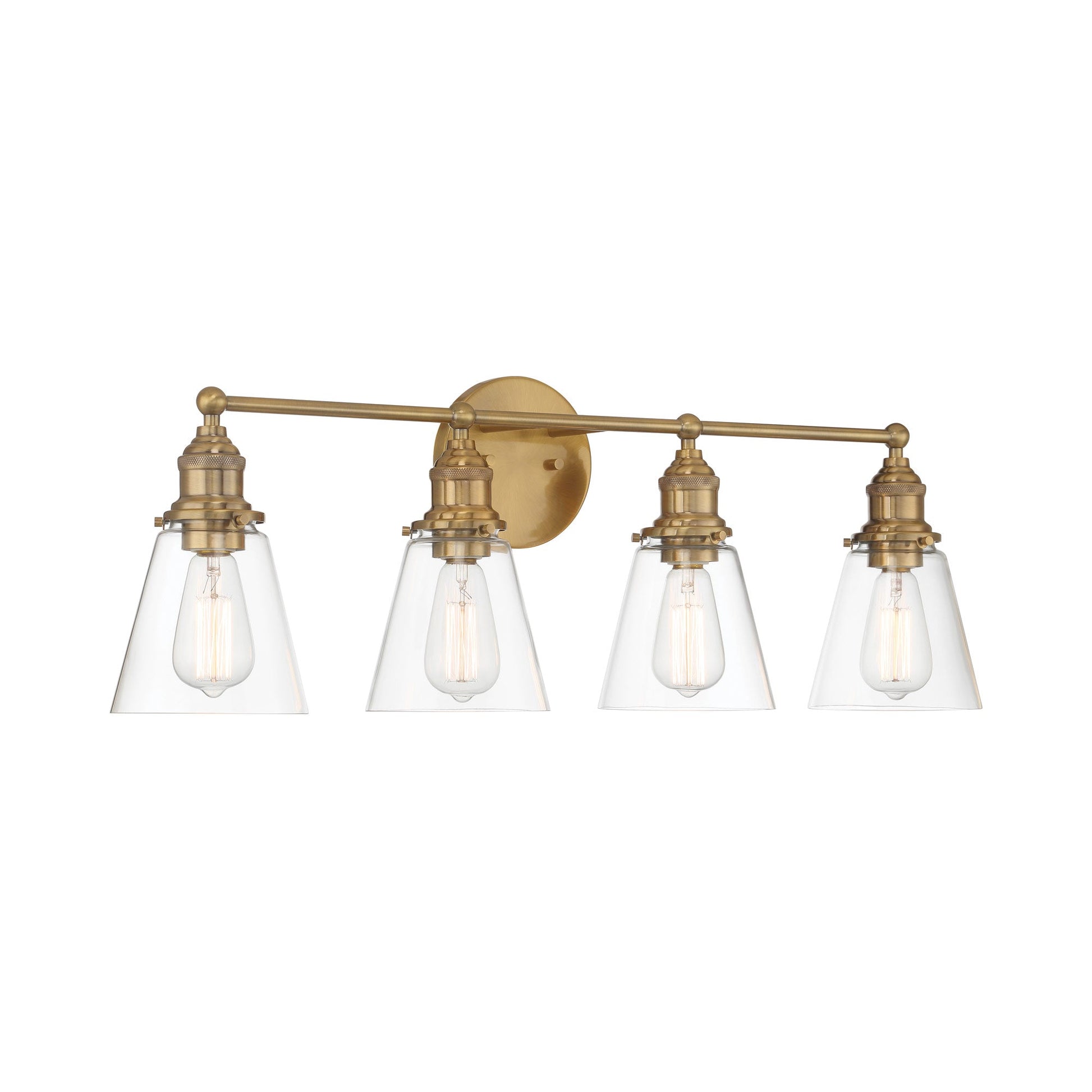 Barwell Bath Vanity Light in Oxidized Aged Brass (4-Light).