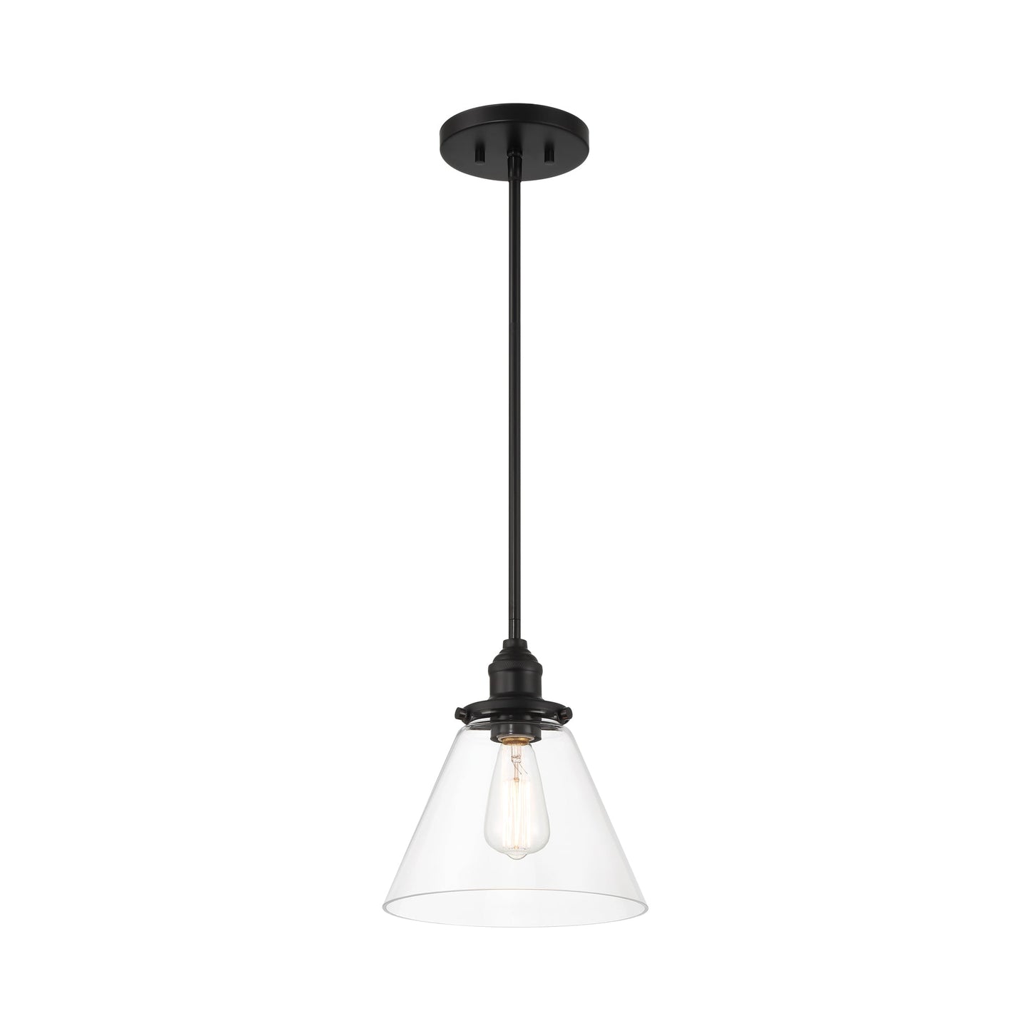 Barwell Pendant Light in Coal Black.