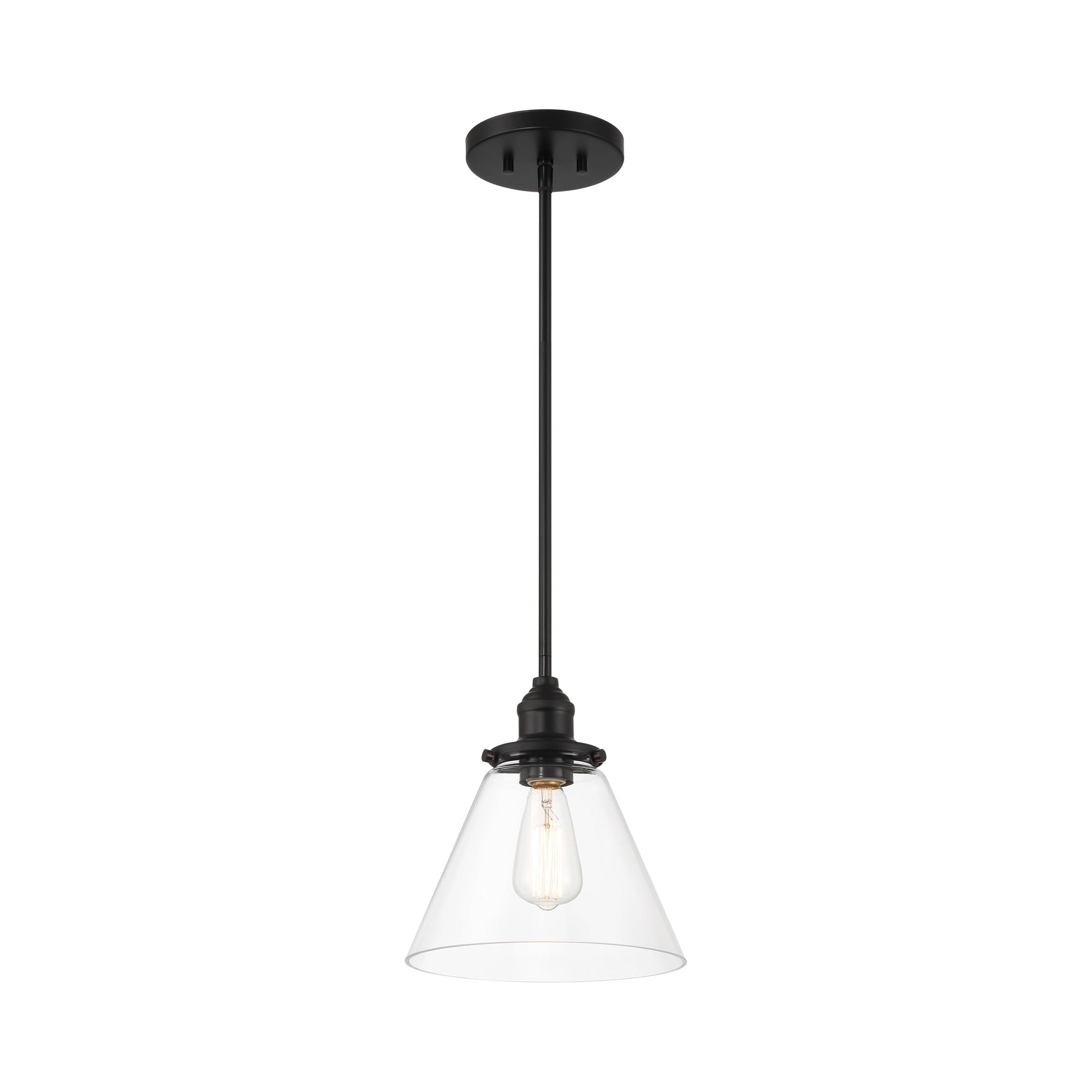 Barwell Pendant Light in Coal Black.