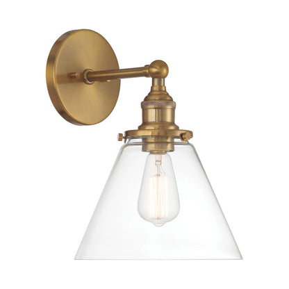 Barwell Wall Light in Oxidized Aged Brass (10-Inch).
