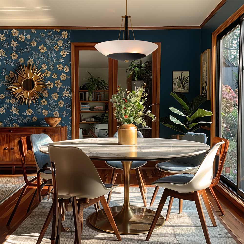 Bax Pendant Light in dining room.