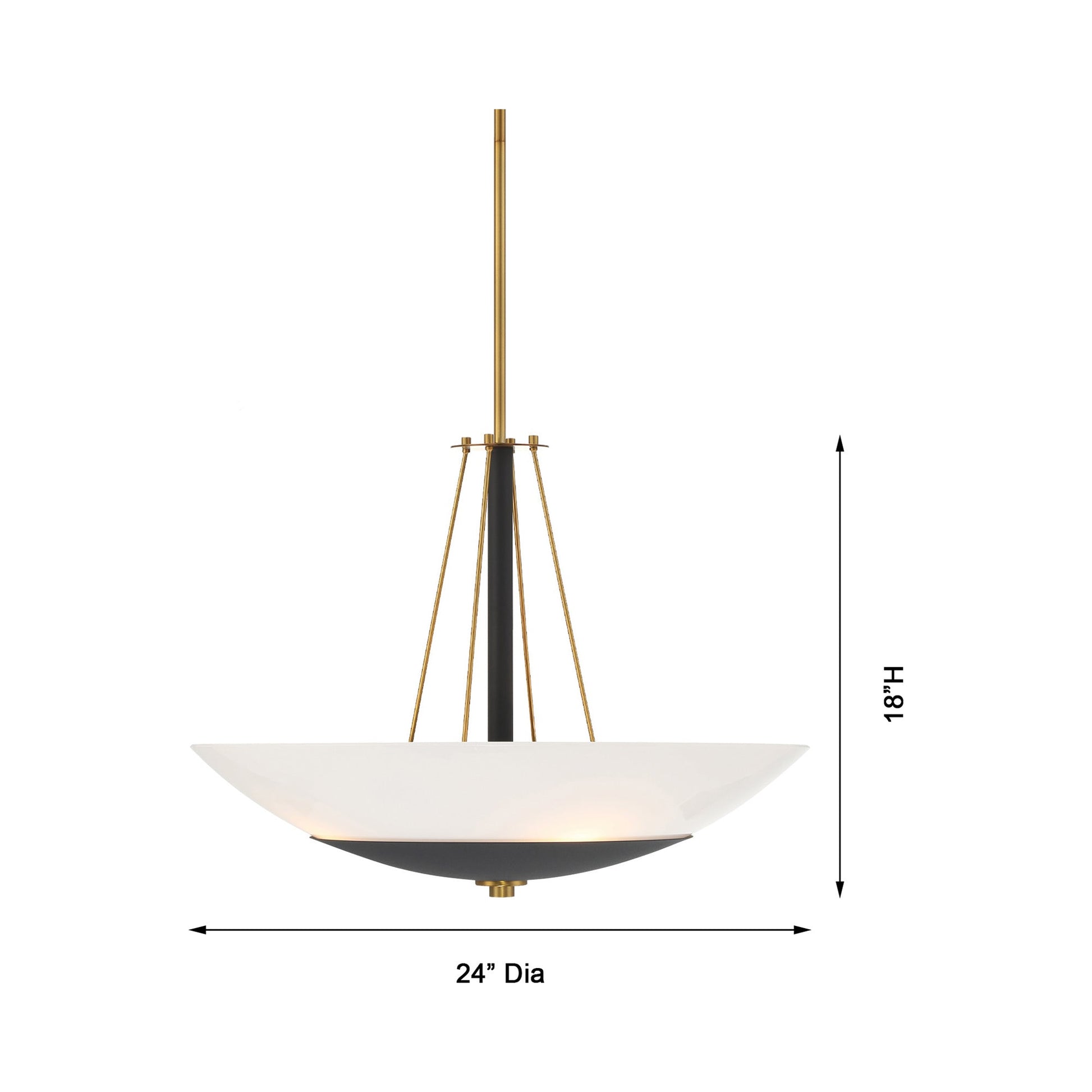 Bax Pendant Light - line drawing.