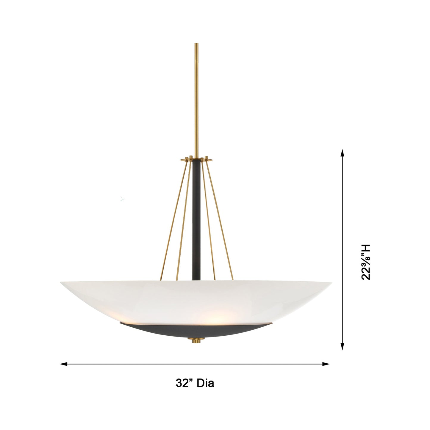 Bax Pendant Light - line drawing.