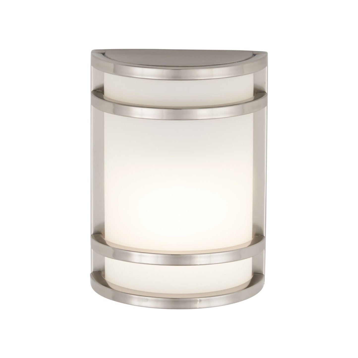 Bay View Outdoor Wall Light in Brushed Stainless Steel (9.5-Inch).