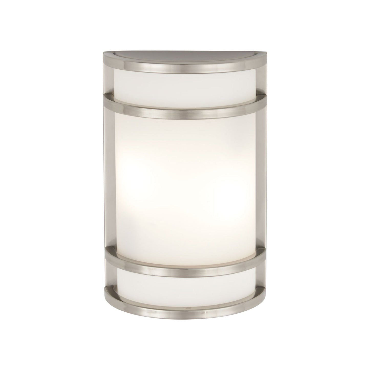 Bay View Outdoor Wall Light in Brushed Stainless Steel (12.25-Inch).