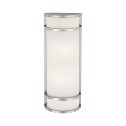 Bay View Outdoor Wall Light in Brushed Stainless Steel (20-Inch).