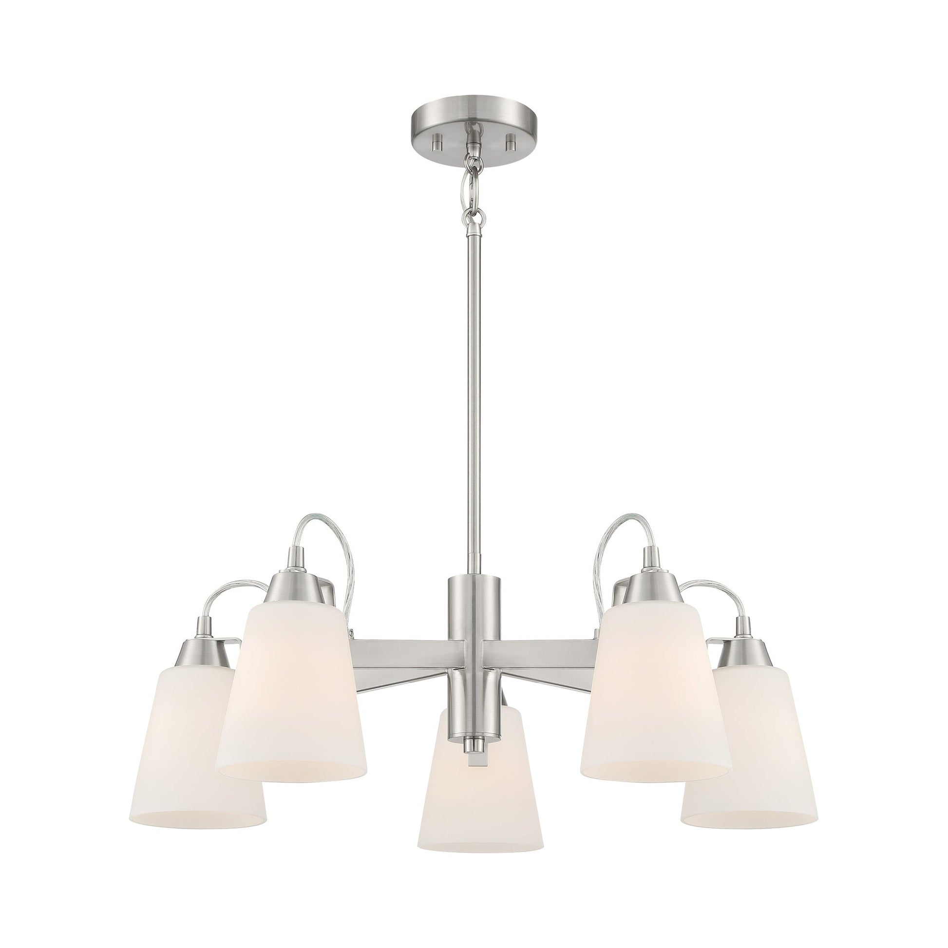 Beckonridge Chandelier in Brushed Nickel (5-Light).