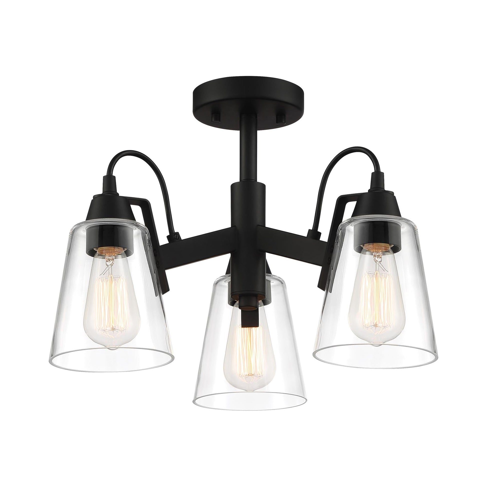 Beckonridge Semi Flush Mount Ceiling Light in Coal.