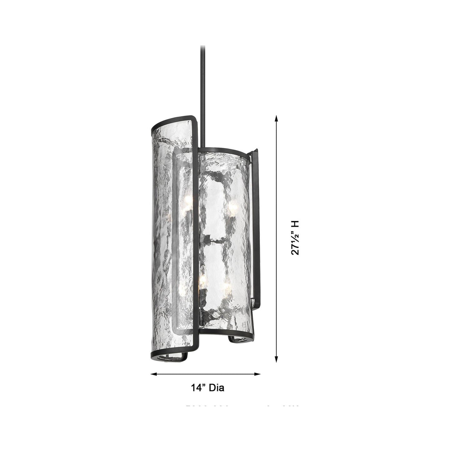 Bella Collina Pendant Light - line drawing