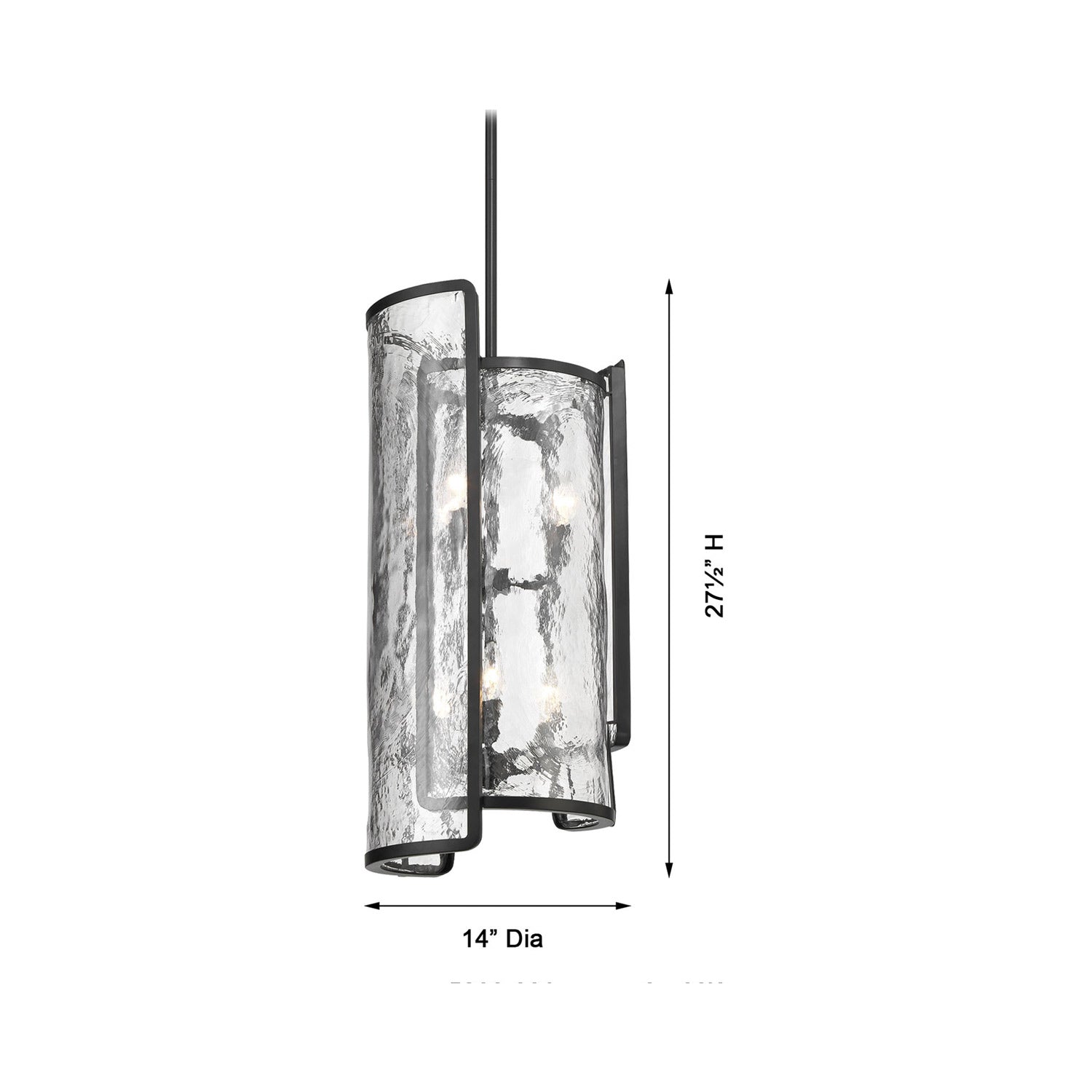 Bella Collina Pendant Light - line drawing