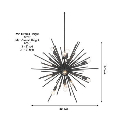 Bessel Pendant Light - line drawing.