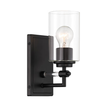 Binsly Bath Wall Light in Coal Black.