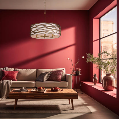 Branch Reality Pendant Light in living room.