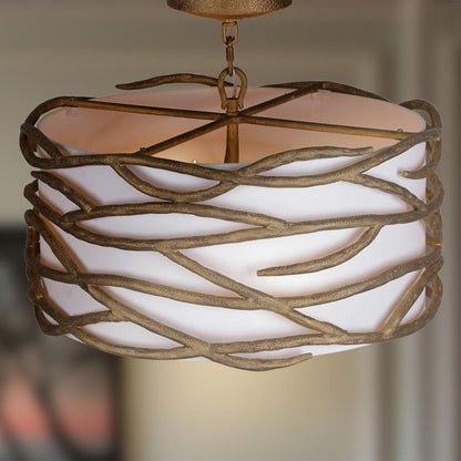 Branch Reality Semi Flush Mount Ceiling Light in Detail.