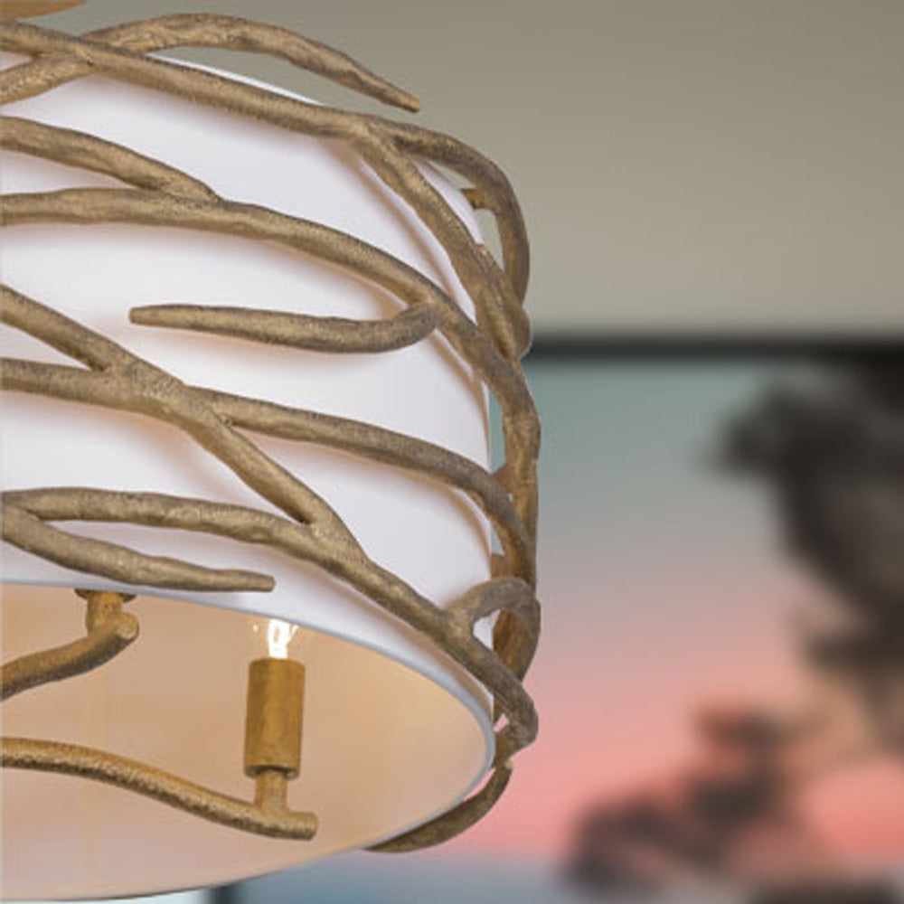 Branch Reality Semi Flush Mount Ceiling Light in Detail.