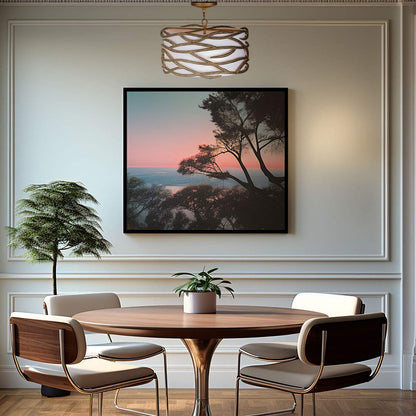 Branch Reality Semi Flush Mount Ceiling Light in living room.