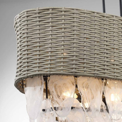 Breakers Isle Linear Pendant Light in Detail.