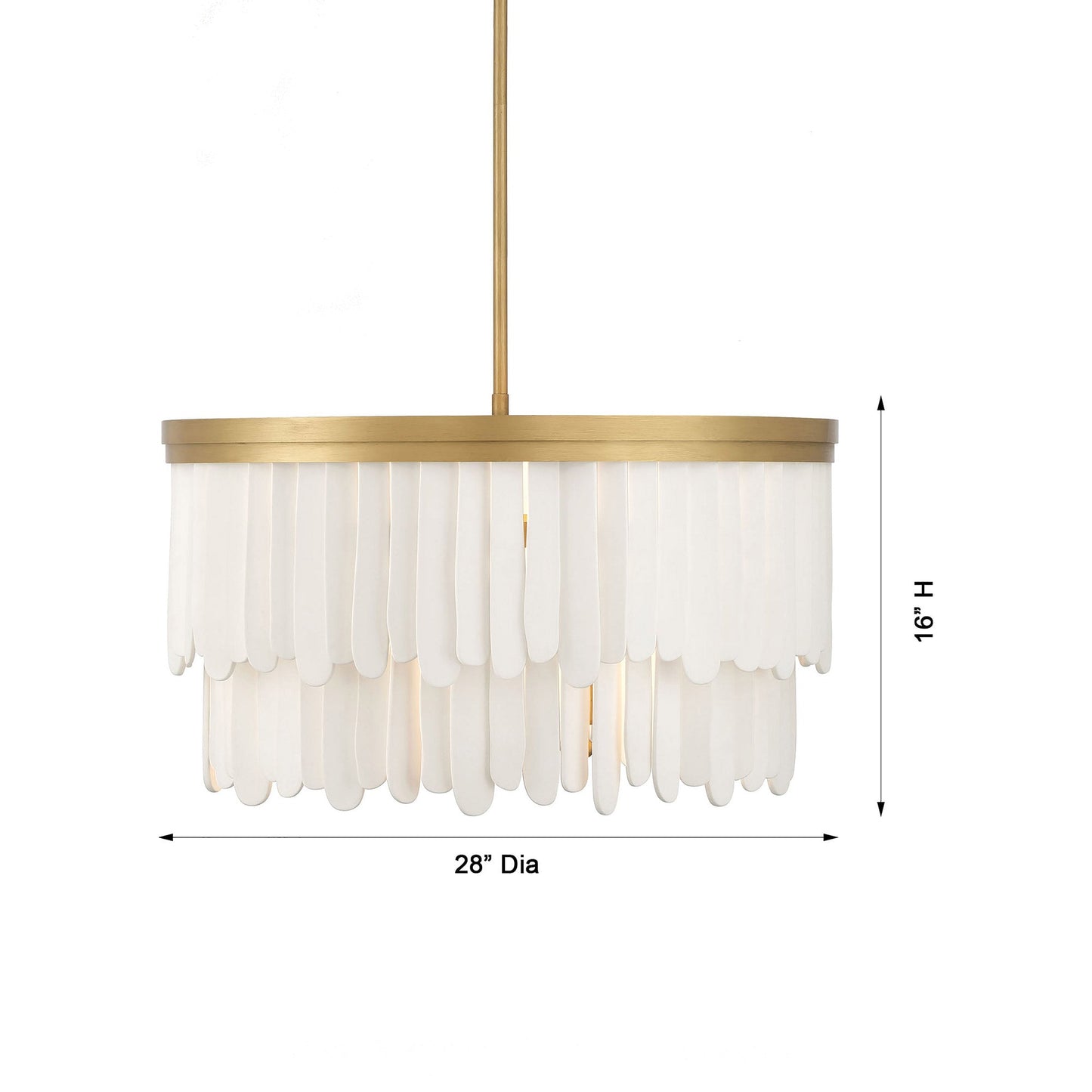 Briscade Pendant Light - line drawing.
