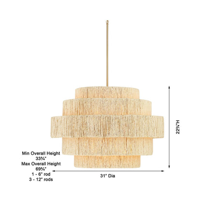 Caviana 1226 Pendant Light - line drawing.