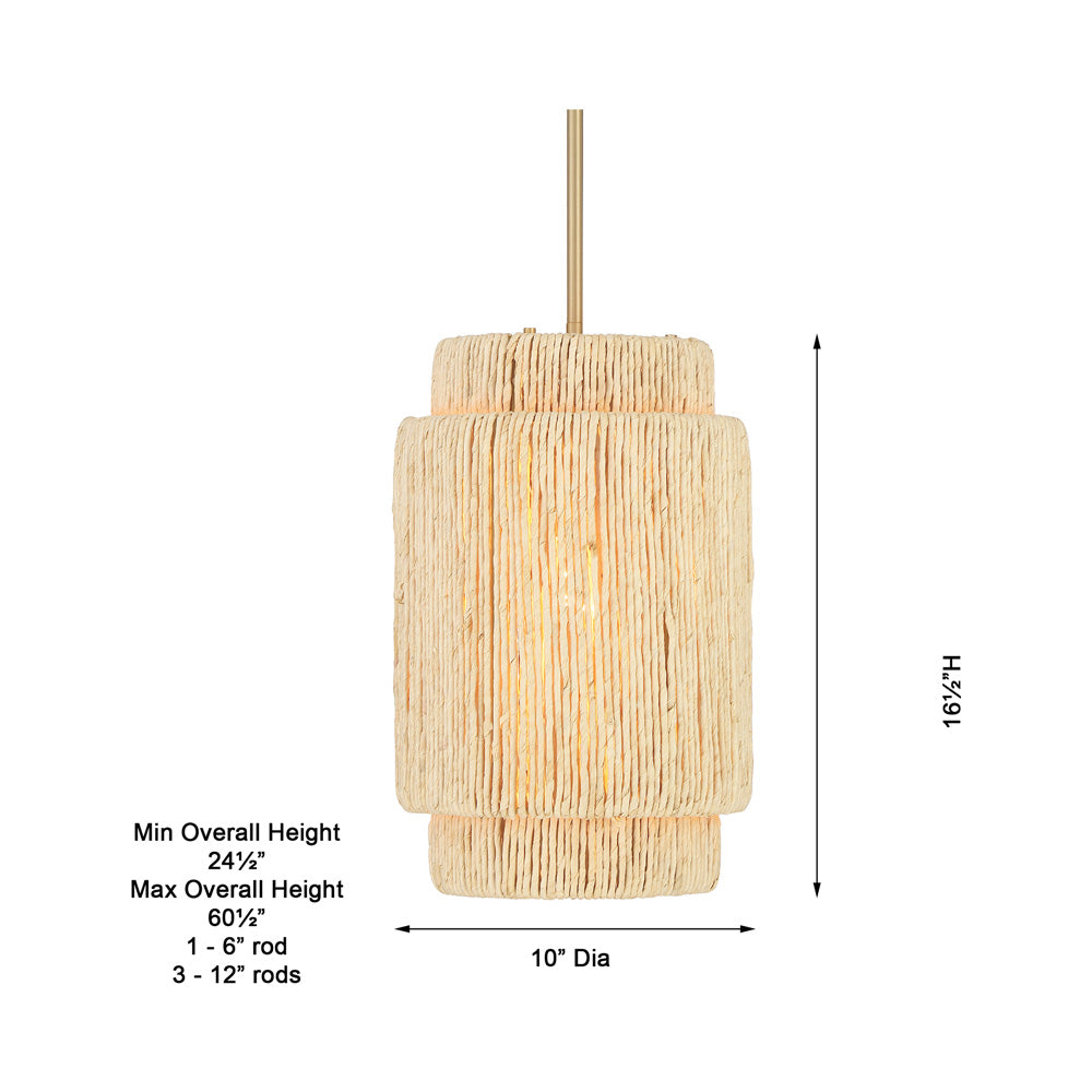 Caviana Pendant Light - line drawing.
