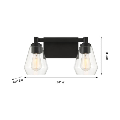 Clarity Bath Vanity Light - line drawing.