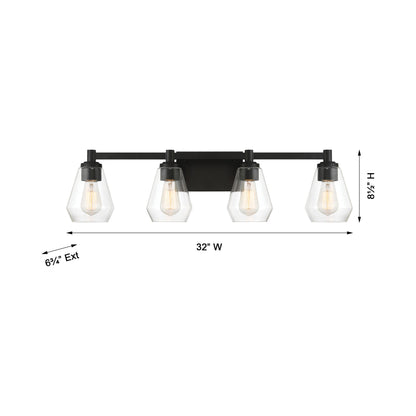 Clarity Bath Vanity Light - line drawing.