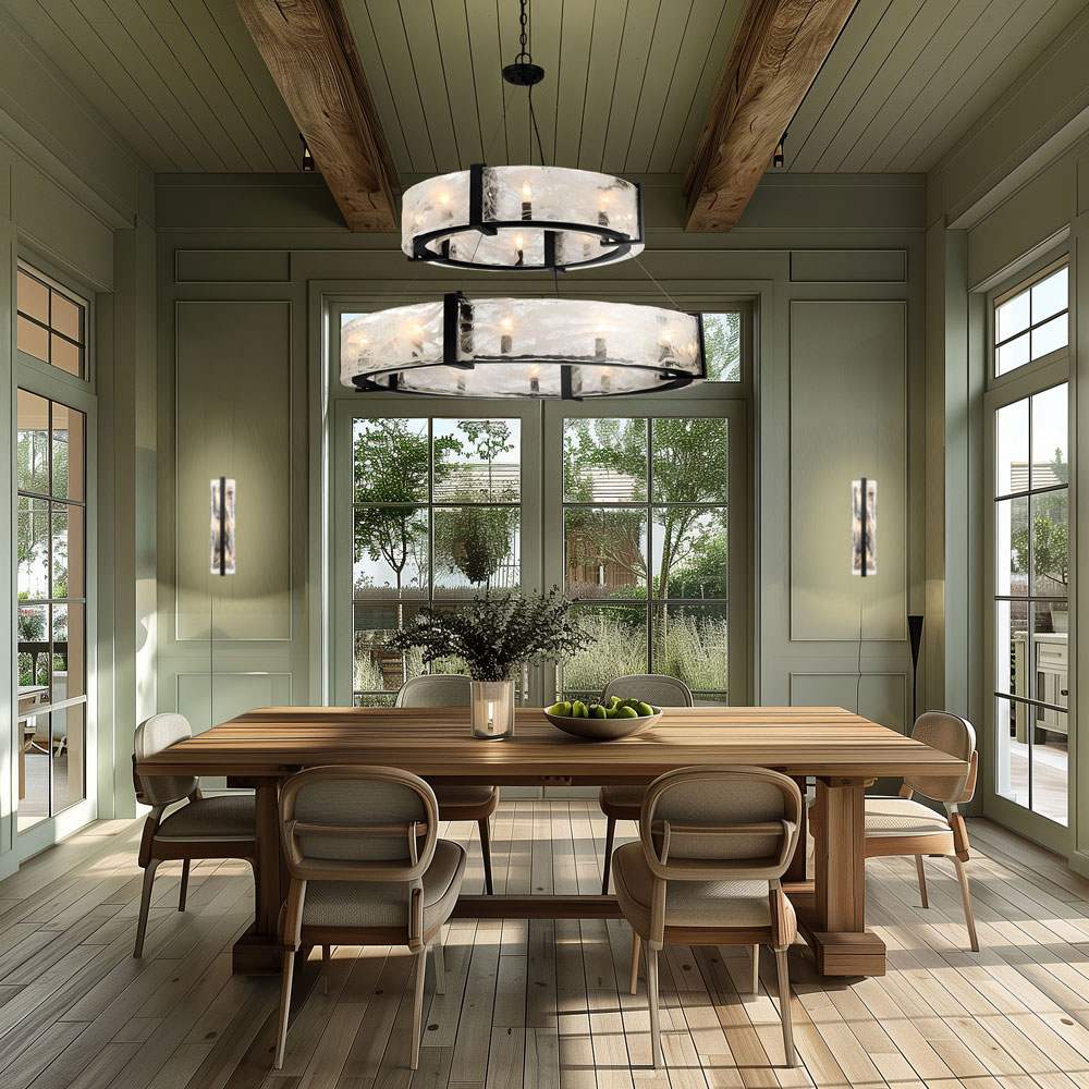 Cloud Break 3610 Pendant Light in dining room.