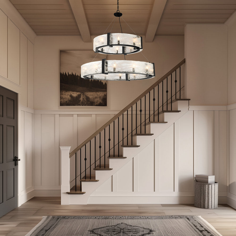 Cloud Break 3610 Pendant Light in entrance.