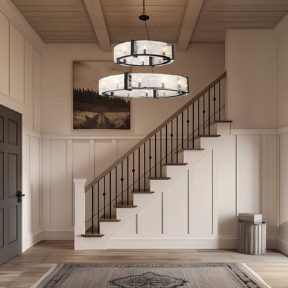 Cloud Break 3610 Pendant Light in entrance.