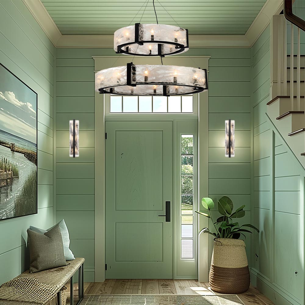 Cloud Break 3610 Pendant Light in entrance.