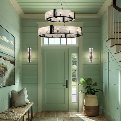 Cloud Break 3610 Pendant Light in entrance.