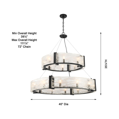 Cloud Break 3610 Pendant Light - line drawing.