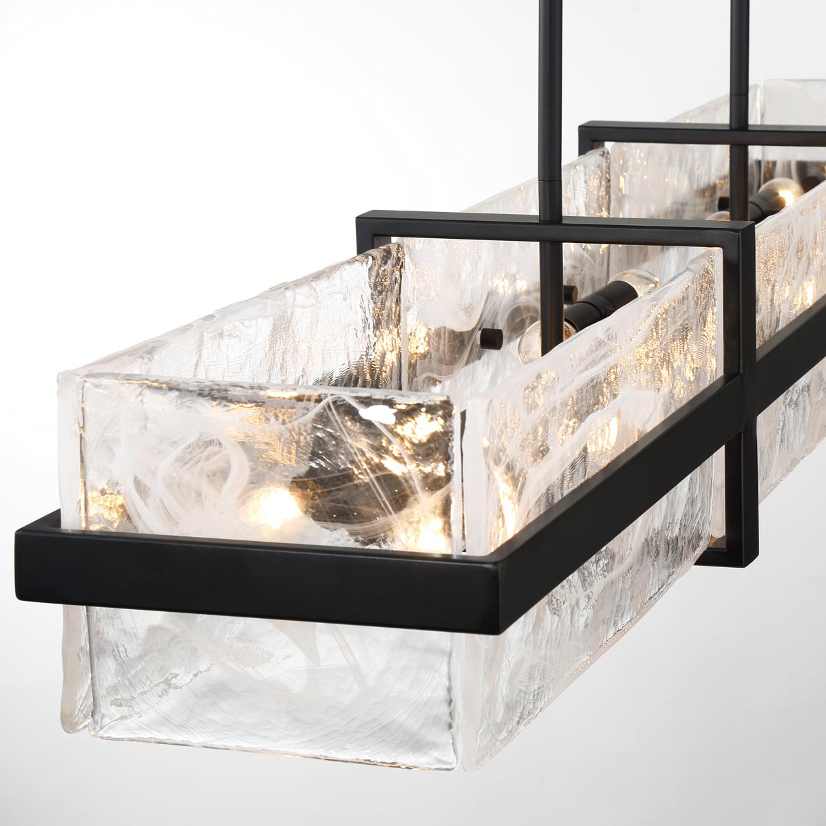 Cloud Break Linear Pendant Light in Detail.